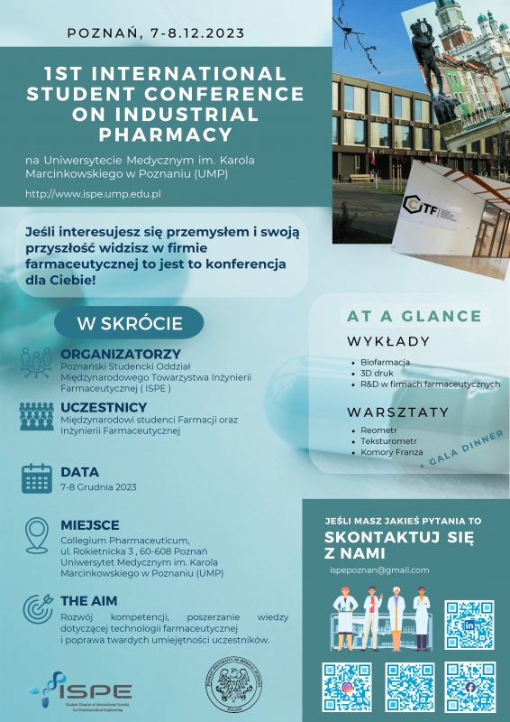 1st International Conference on Industrial Pharmacy
